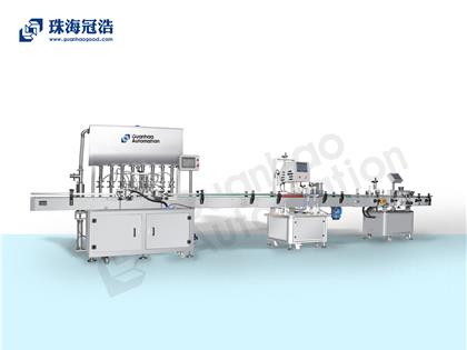 自動化膏體、液體灌裝、旋蓋、貼標生產(chǎn)線